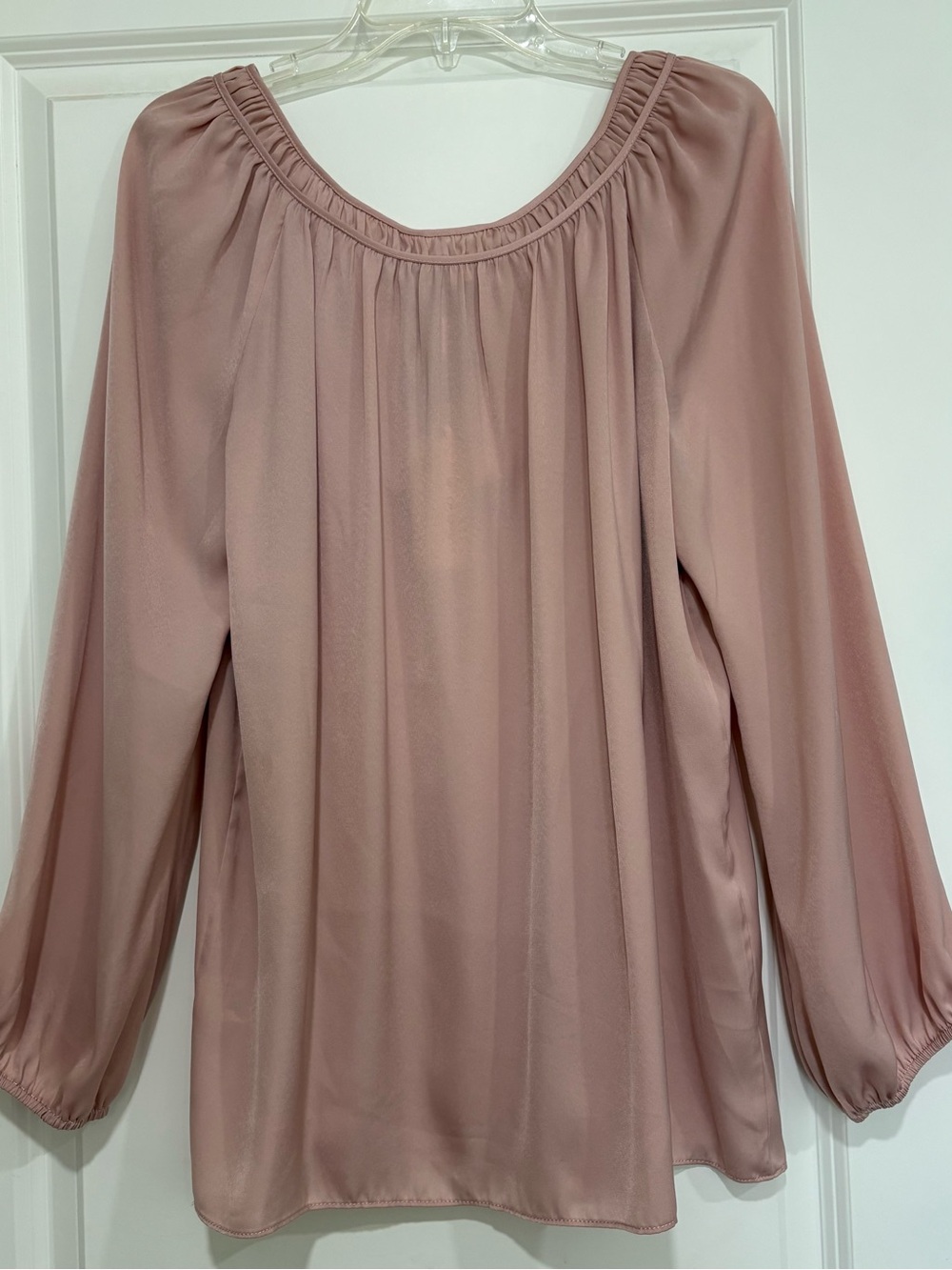 MSSP Max Studio Specialty Products Blush Pink Lace-Up Peasant Blouse, Sz L, NWT - Picture 4 of 4